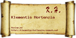 Klementis Hortenzia névjegykártya